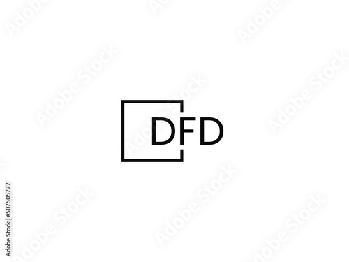 DFD Letter Initial Logo Design Vector Illustration