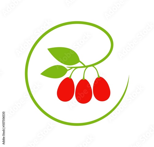 Dogwood logo. Isolated dogwood on white background
