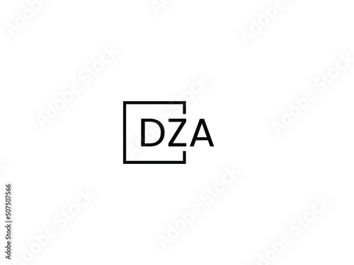 DZA Letter Initial Logo Design Vector Illustration