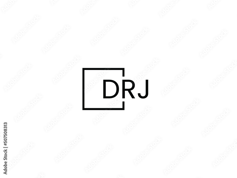 DRJ Letter Initial Logo Design Vector Illustration DRJ Letter Initial Logo Design Vector Illustration