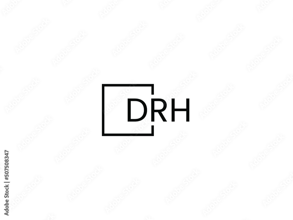 DRH Letter Initial Logo Design Vector Illustration DRH Letter Initial Logo Design Vector Illustration