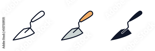 trowel icon symbol template for graphic and web design collection logo vector illustration photo