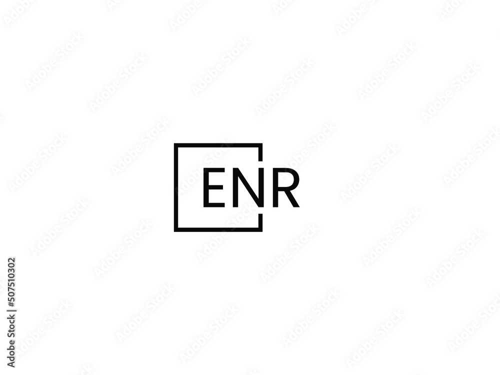 ENR Letter Initial Logo Design Vector Illustration ENR Letter Initial Logo Design Vector Illustration