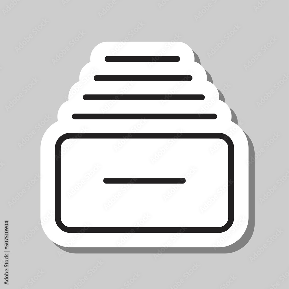 Archive storage icon vector. Flat design. Sticker with shadow on gray background.ai Archive storage icon vector. Flat design. Sticker with shadow on gray background.ai