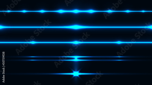 Set of blue lighting effect...