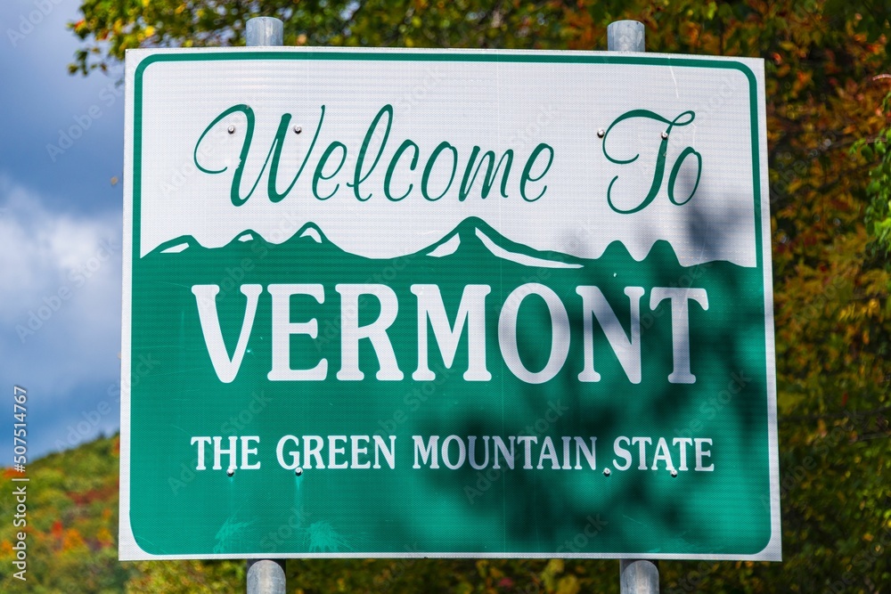Welcome to Vermont state sign