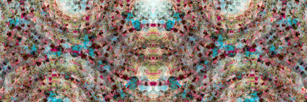 Multicolor fantasy pattern. Abstract panoramic background.