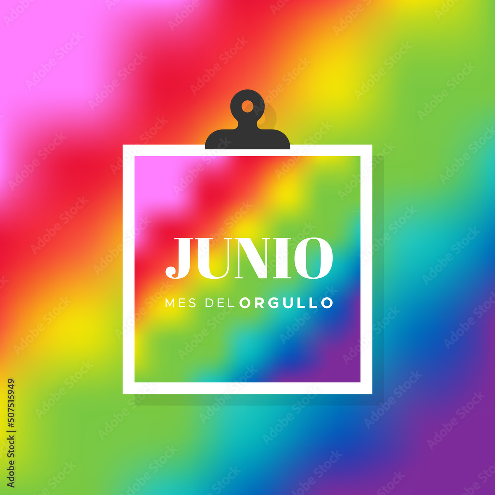 Pride LGBTQ multicolor tie dye background. June Pride Month. Spanish ...