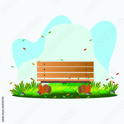 Flat garden Illustration design