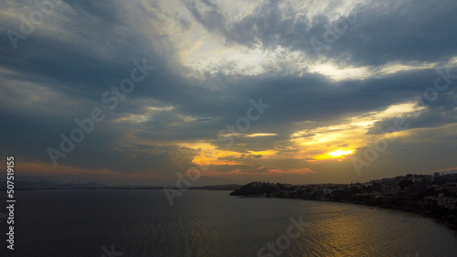 Sunset Praia da Bica, Rio de Janeiro, Brazil.