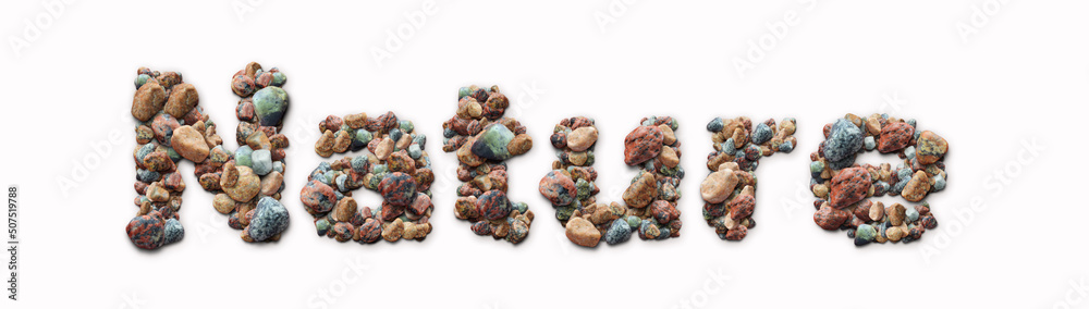 Obraz premium Stone arranged in the word 