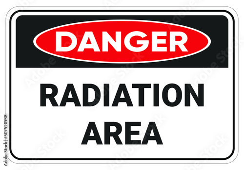 Danger Confined Radiation area. Safety sign Vector. ANSI and OSHA standard safety signs. eps10
