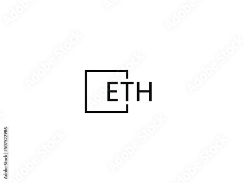 ETH Letter Initial Logo Design Vector Illustration