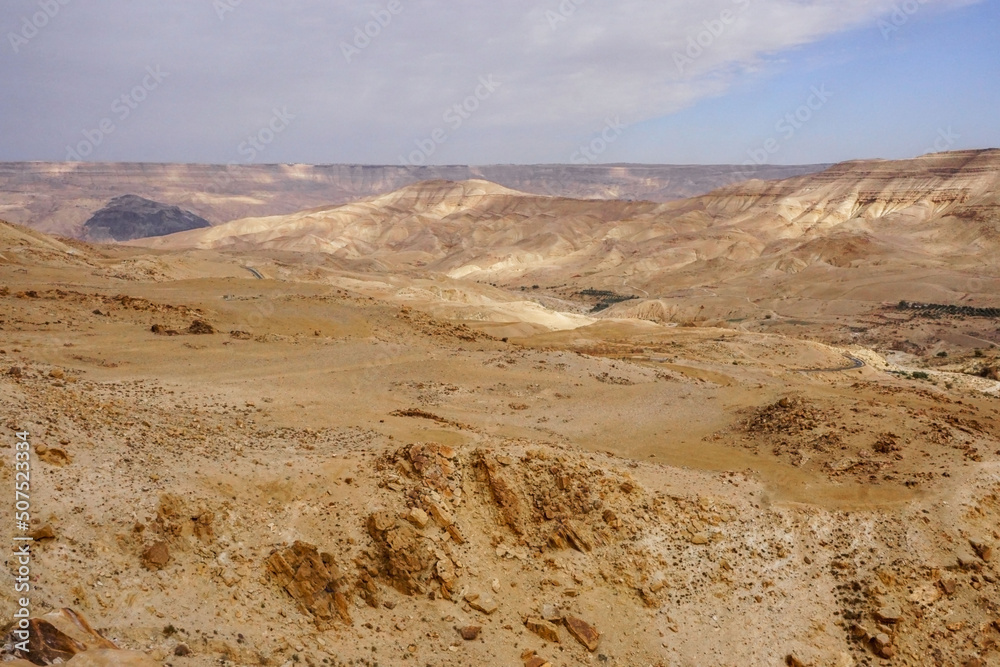 beautiful desert relief hills, no plants, contrasting shadows, nature of Jordan beautiful desert relief hills, no plants, contrasting shadows, nature of Jordan