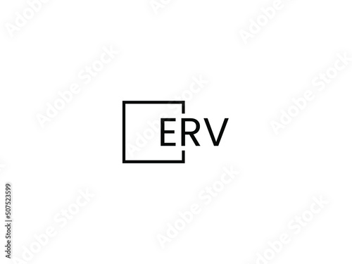 ERV Letter Initial Logo Design Vector Illustration photo