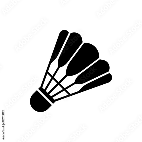 shuttlecock logo icon design vector