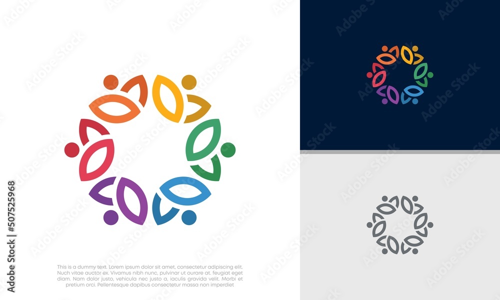 Global Community Logo Icon Elements Template. Community human Logo template vector. Community health care. Abstract Community logo	