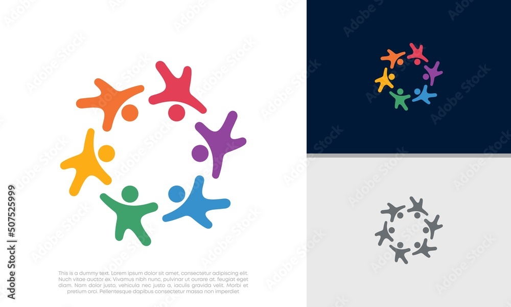 Global Community Logo Icon Elements Template. Community human Logo template vector. Community health care. Abstract Community logo Global Community Logo Icon Elements Template. Community human Logo template vector. Community health care. Abstract Community logo