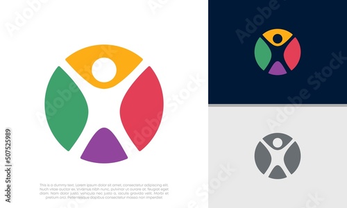 Global Community Logo Icon Elements Template. Community human Logo template vector. Community health care. Abstract Community logo	