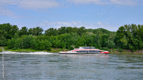 Danube river Twin City Liner fast ship from Vienna to Bratislava