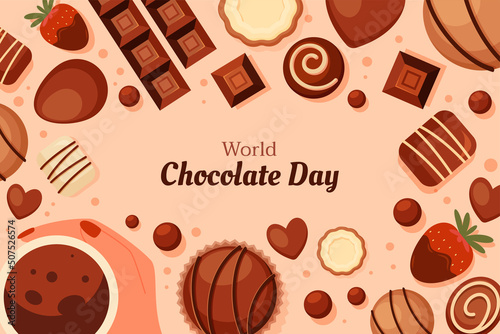 World chocolate day vector illustration