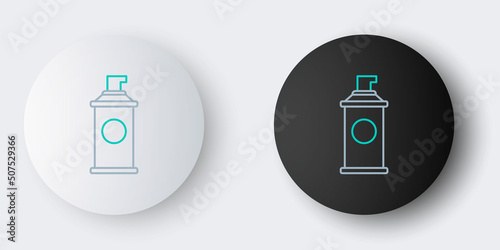 Line Shaving gel foam icon isolated on grey background. Shaving cream. Colorful outline concept. Vector