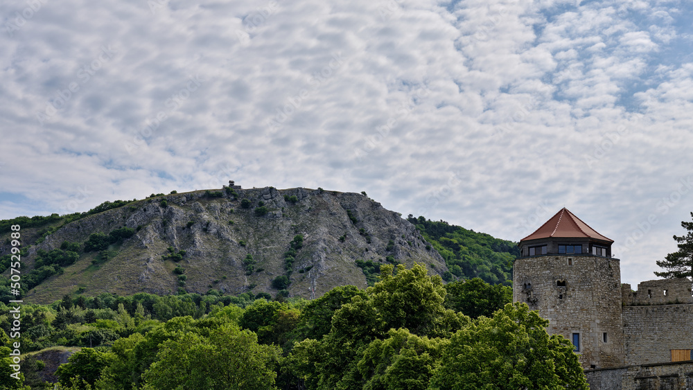 Hainburg fortification tower and Braunsberg mountain, Austria