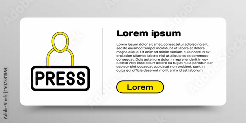 Line Journalist news reporter icon isolated on white background. Colorful outline concept. Vector