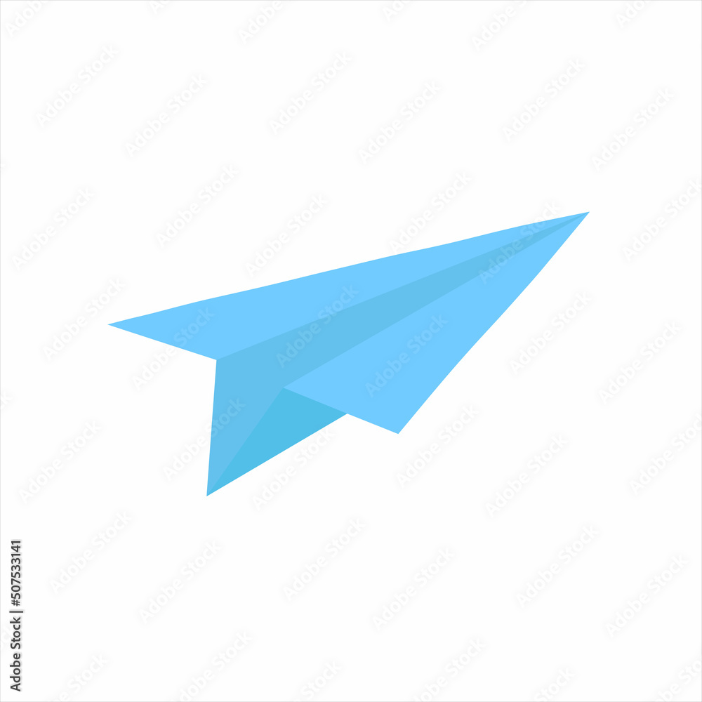 Hand drawn paper plane icon in flat style. Paper plane vector icon for web design isolated on white background. Hand drawn paper plane icon in flat style. Paper plane vector icon for web design isolated on white background.