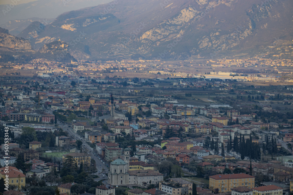 Riva del Garda from above , Italy