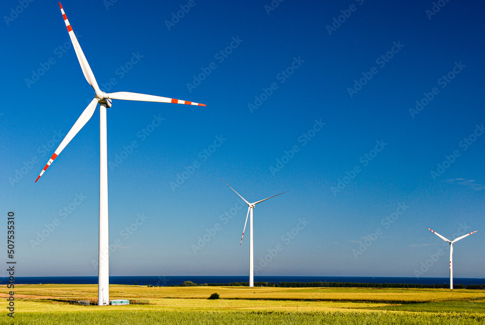turbina wiatrowa - obrazy, fototapety, plakaty 