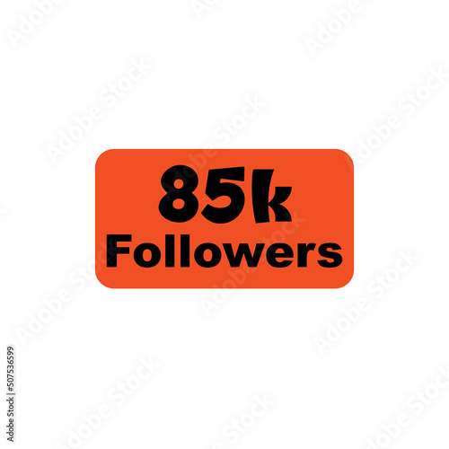 85k followers Orange vector, icon, stamp, logo illustration