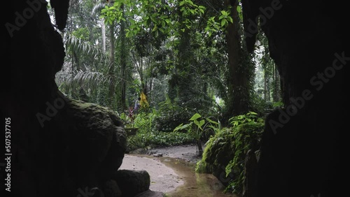 View at Waterfall from Cave