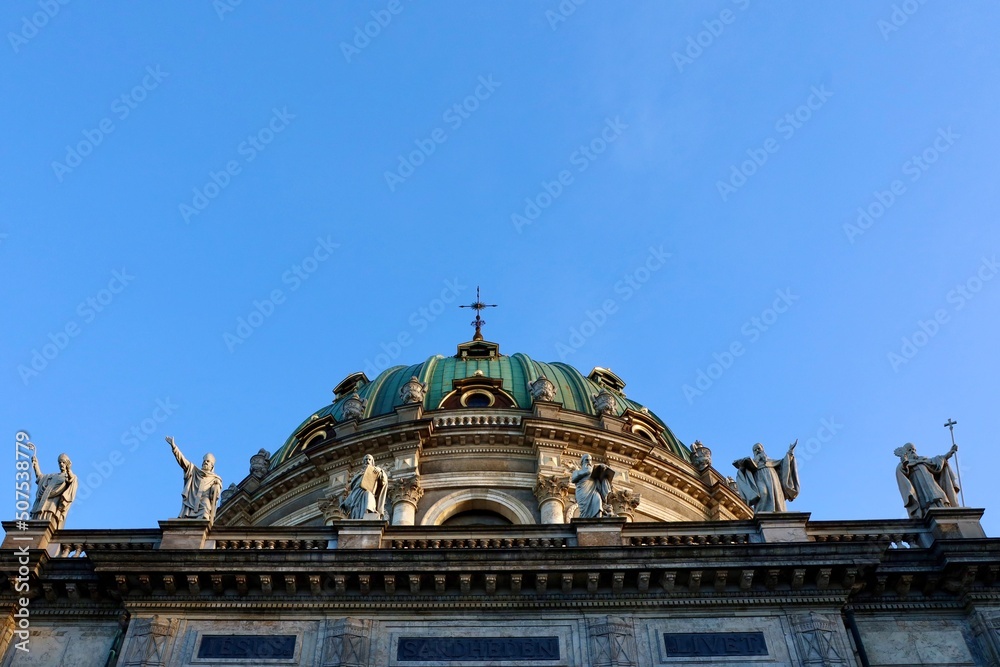 Fototapeta premium dome of a cathedral in Copenhagen Denmark