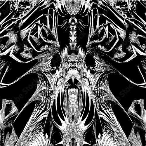 Fractal Gothic 3D Background Texture