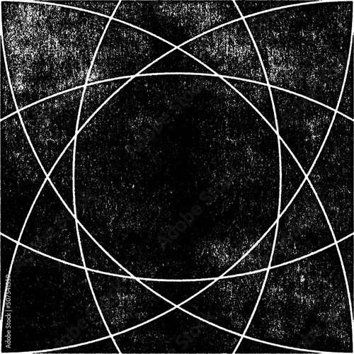 Distressed Geometric Square Shape