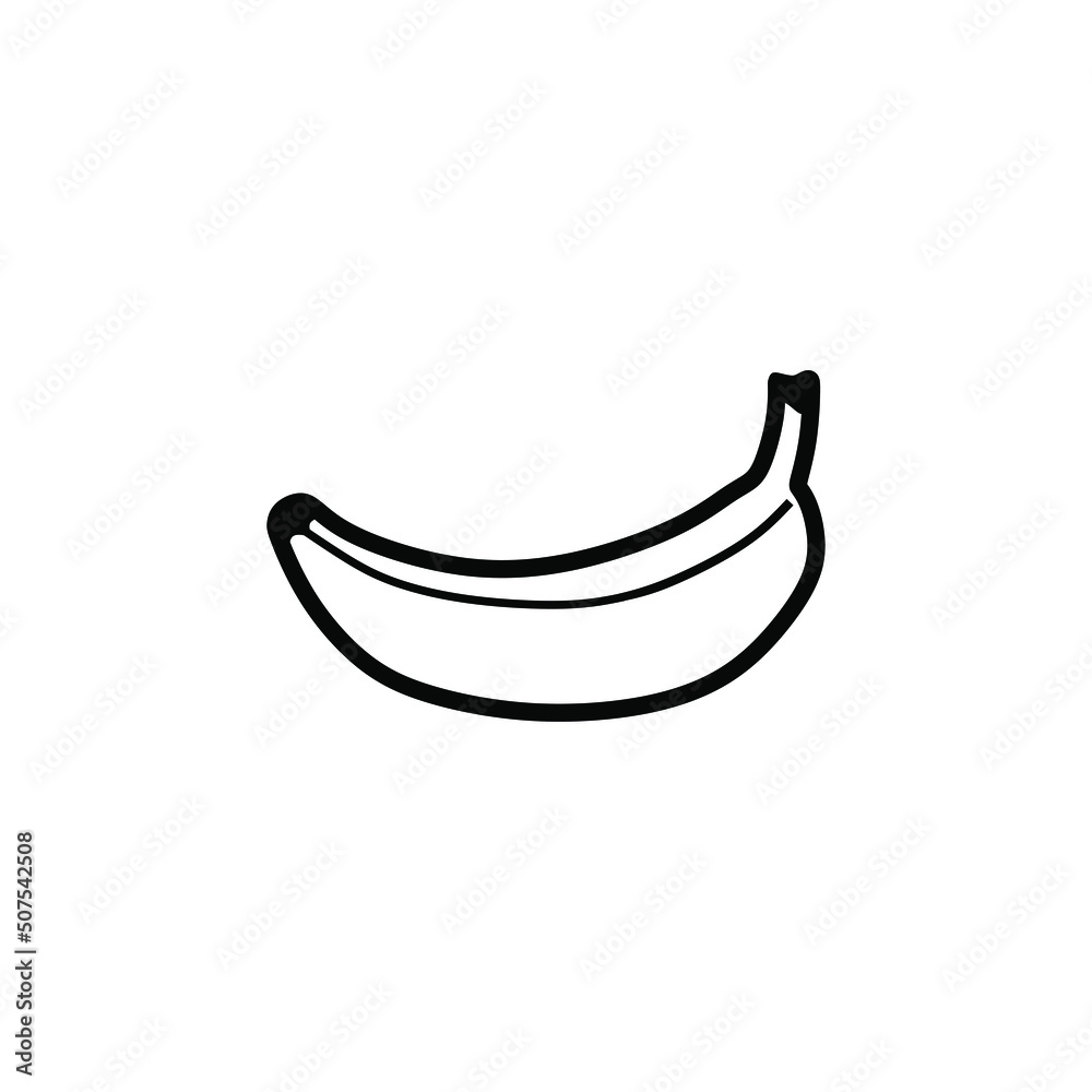 hand drawn banana fruit. Doodle banana fruit hand drawn banana fruit. Doodle banana fruit