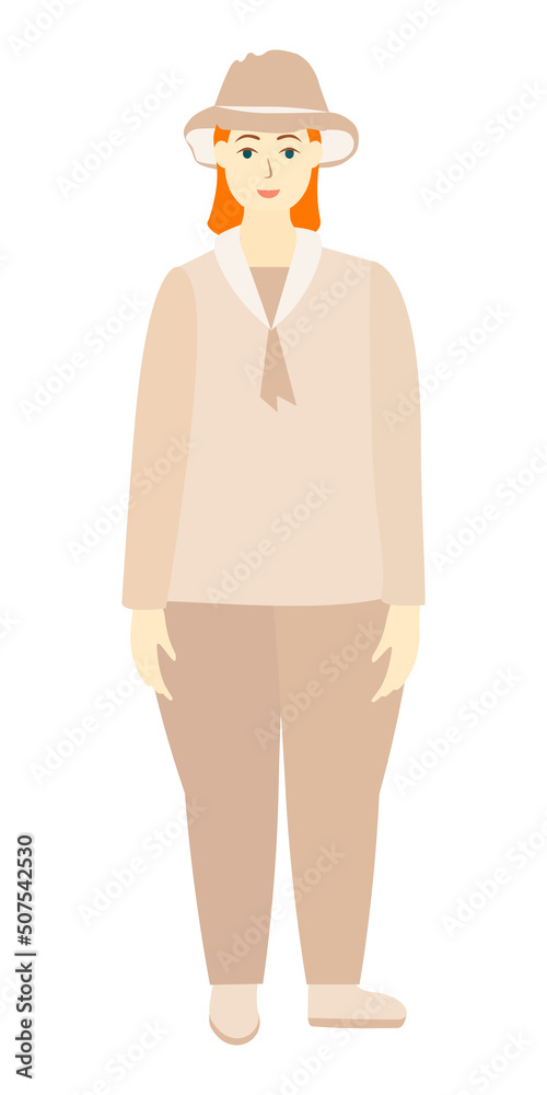 Full length portrait of girl illustration Design element Vector illustration Isolated on white background Full length portrait of girl illustration Design element Vector illustration Isolated on white background