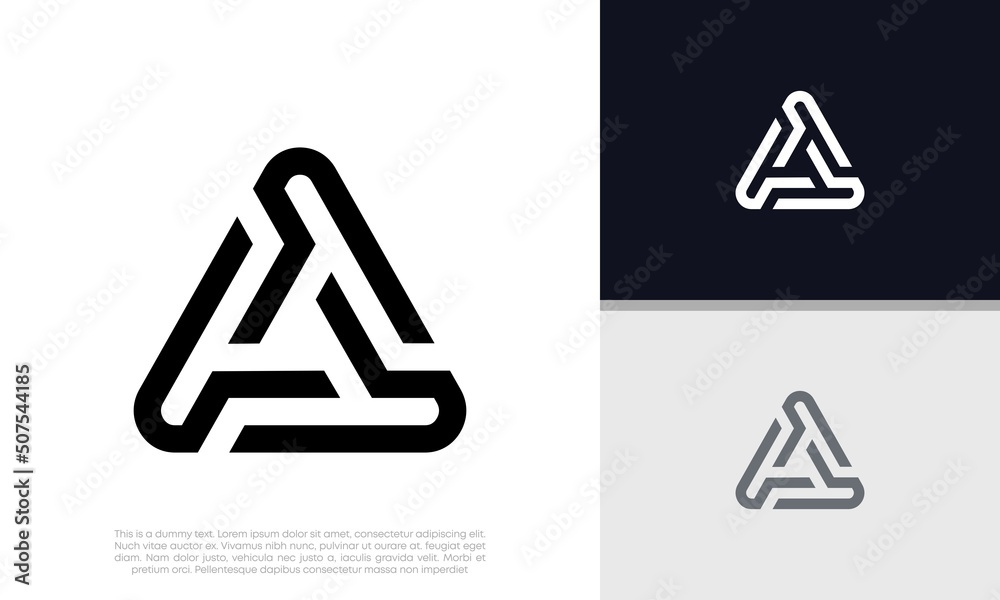 Innovative high tech logo template. Technology Logo. Initials A logo design. Innovative high tech logo template. Technology Logo. Initials A logo design.