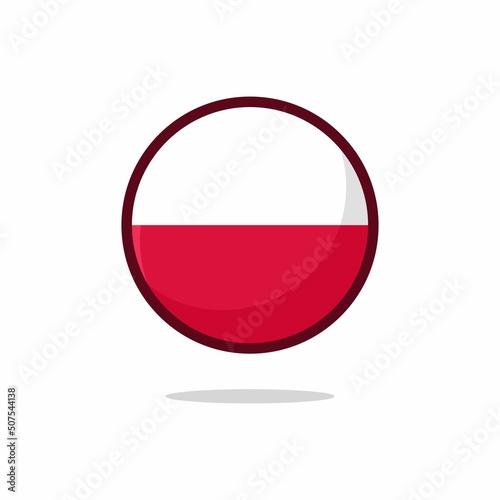 Free Download Poland Flag Icon. Poland Flag flat style isolated on a white background - stock vector. - GFXLoad