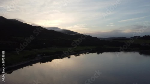 【空撮】石垣島 早朝の名蔵湾