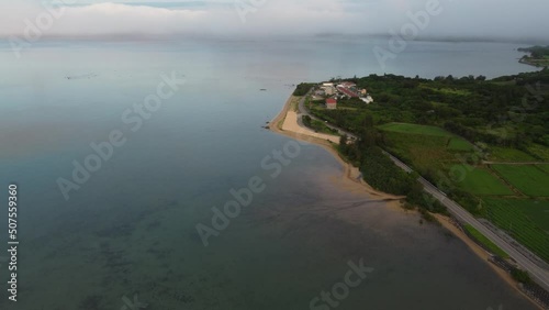 【空撮】石垣島 早朝の名蔵湾