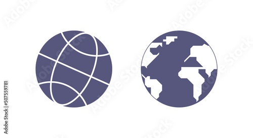 Globe  earth solid gray icon. Website homepage. Flat vector illustration isolated on white background.