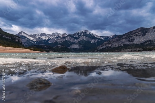 Cloudy Sky Mountain Reflections