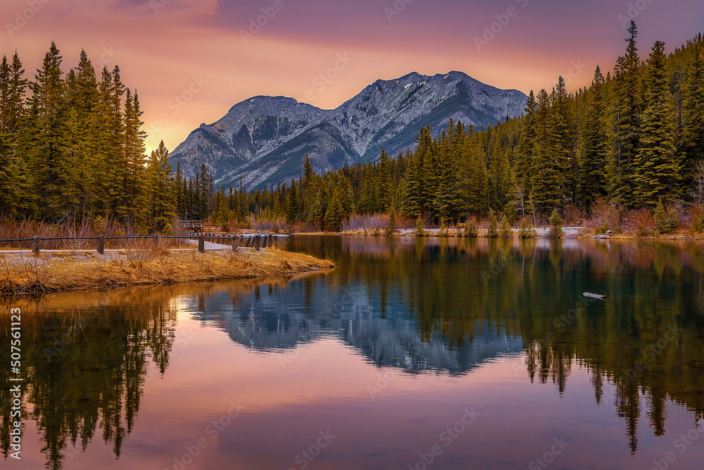 Sunrise Reflections On A Mountain Lake