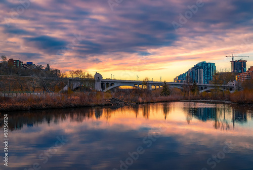 Colourful Sunrise City Reflections