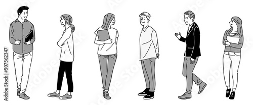 人物おしゃれイラスト素材	