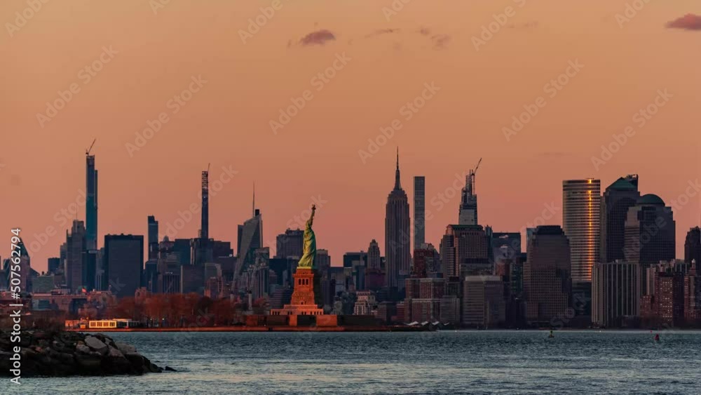 New York City skyline time lapse New York City skyline time lapse