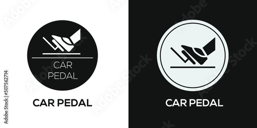 Creative (Car pedal) Icon ,Vector sign.