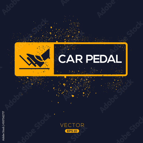 Creative (Car pedal) Icon ,Vector sign.